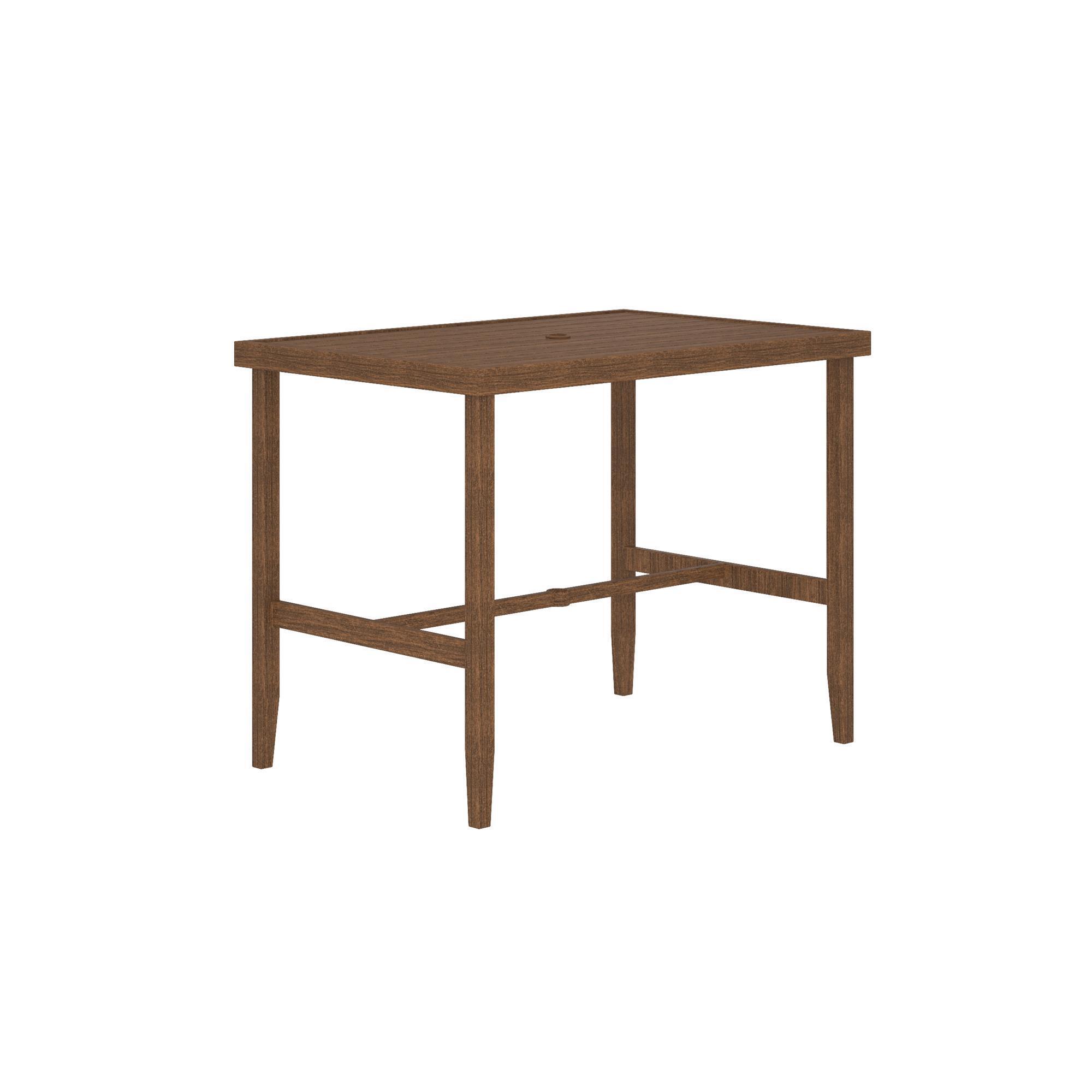 Cosco, Patio Bar Table, Table Shape Rectangle, Primary Color Brown, Height 40.16 in, Model# 88467QDBE